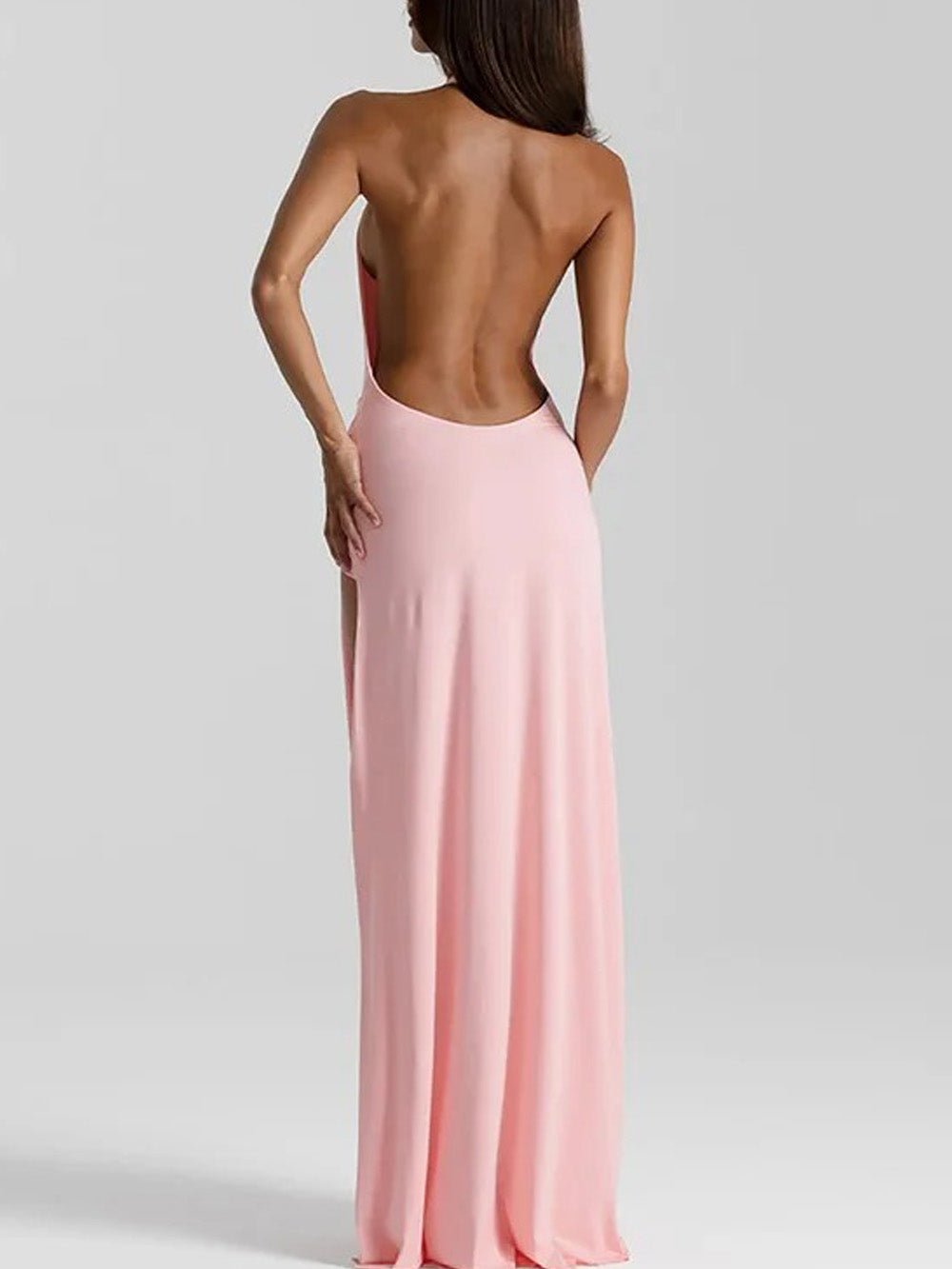 Isabella Halter Deep - V Maxi Dress - Fashion Pov