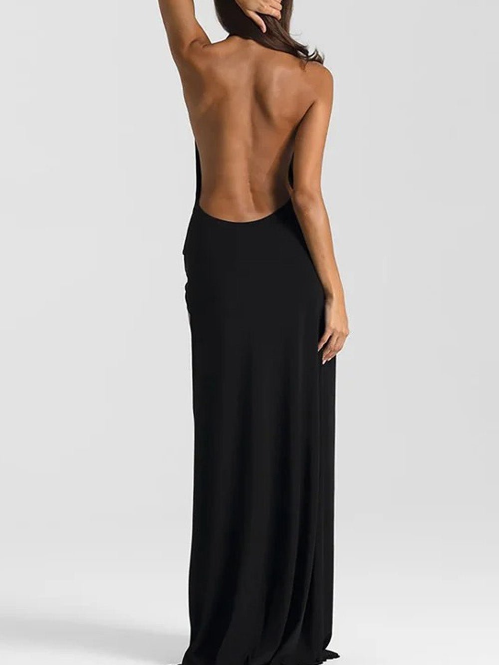 Isabella Halter Deep - V Maxi Dress - Fashion Pov