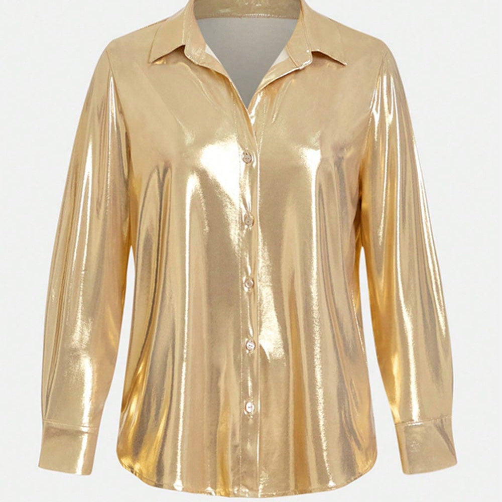 Jeevan Metallic Chic Shirt - Fashion Pov