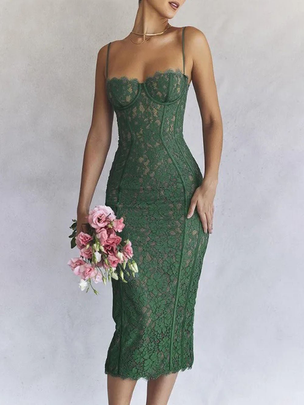 Josie Backless Slit Midi Dress - Fashion Pov