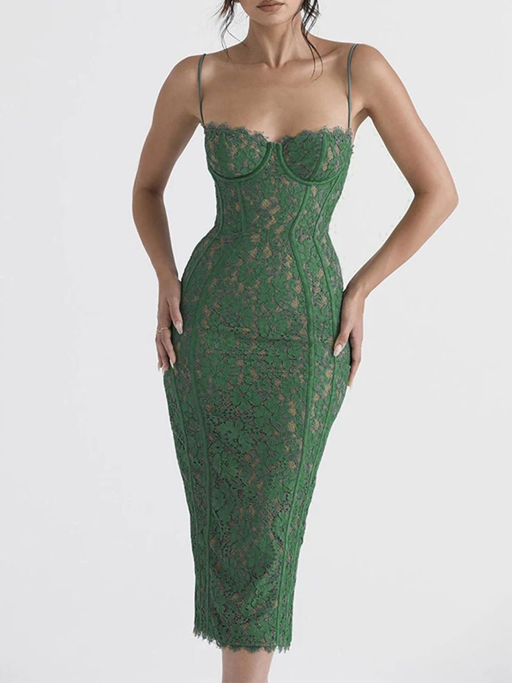 Josie Backless Slit Midi Dress - Fashion Pov