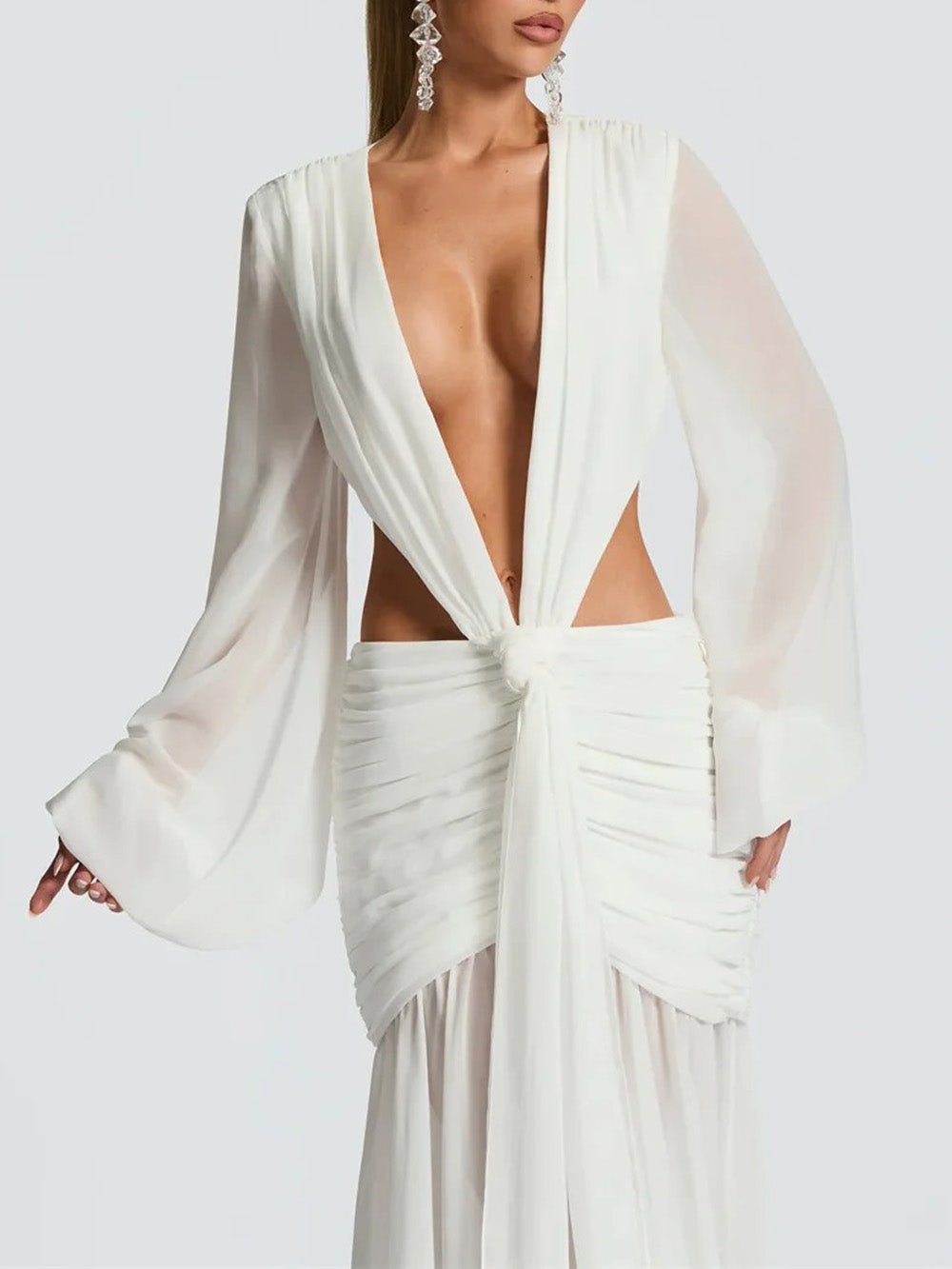 Juliana Deep - V Cutout Maxi Dress - Fashion Pov