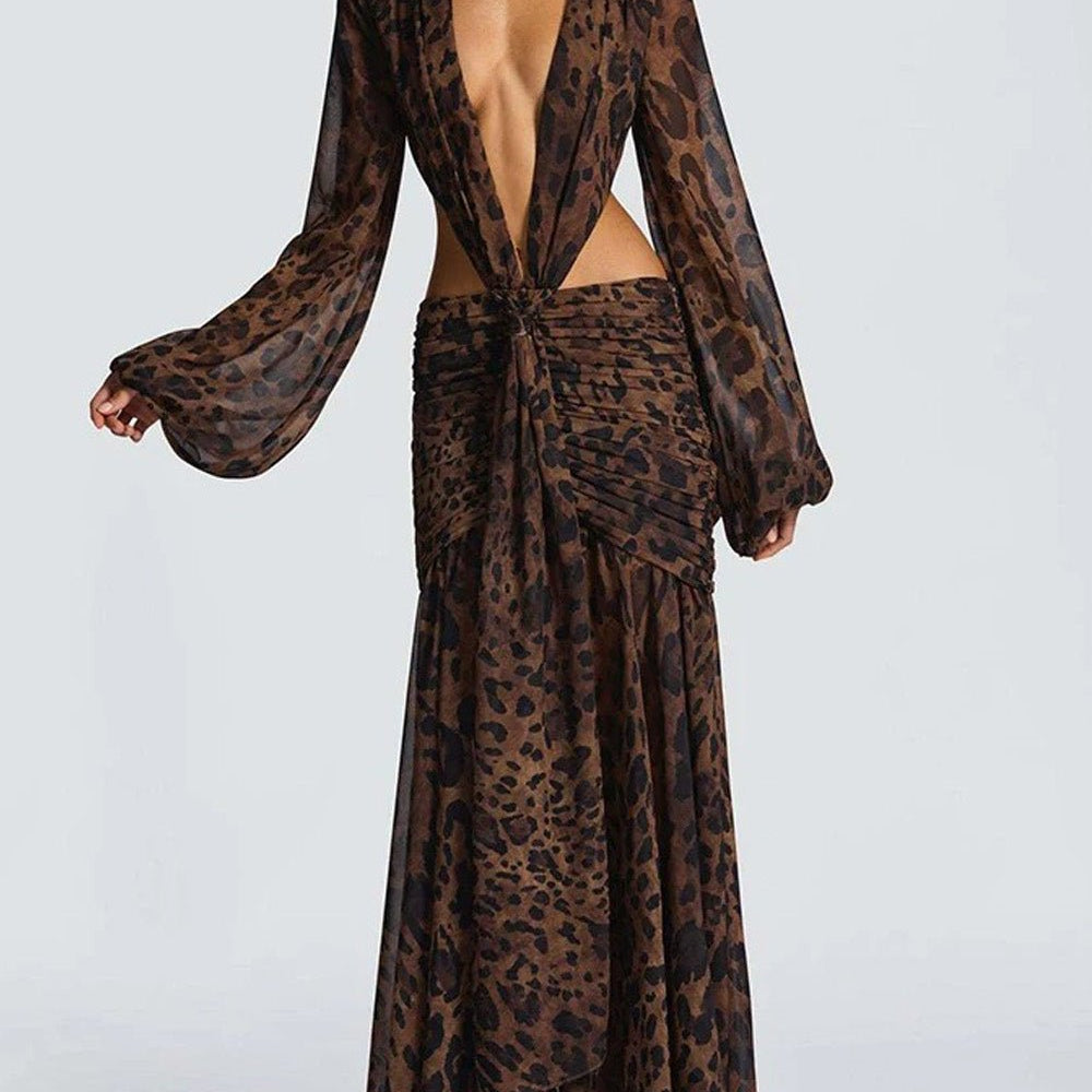 Juliana Deep - V Cutout Maxi Dress - Fashion Pov