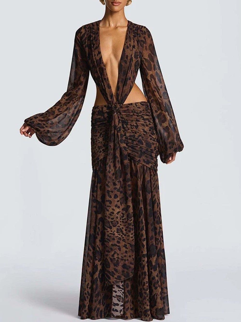 Juliana Deep - V Cutout Maxi Dress - Fashion Pov