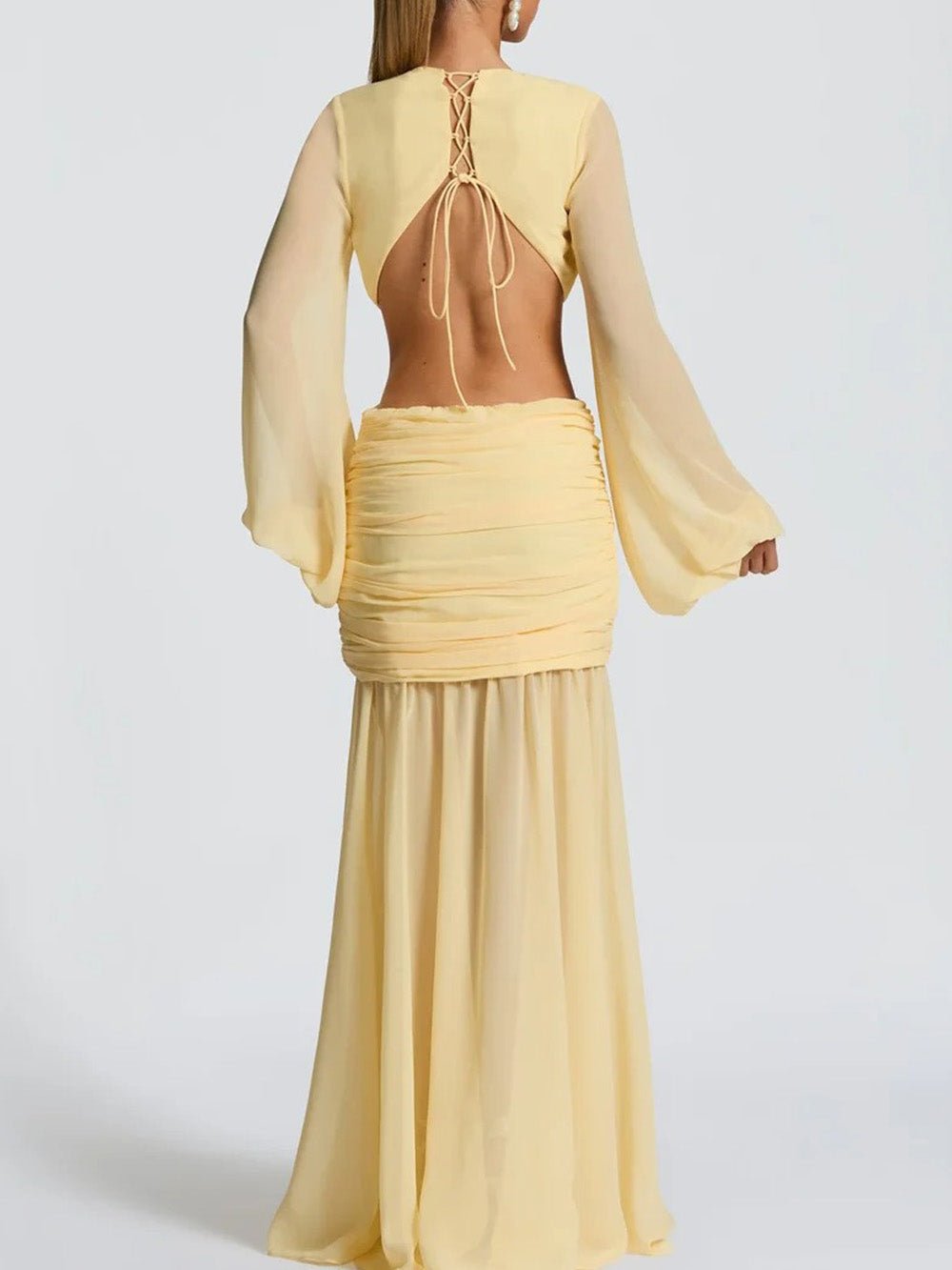 Juliana Deep - V Cutout Maxi Dress - Fashion Pov