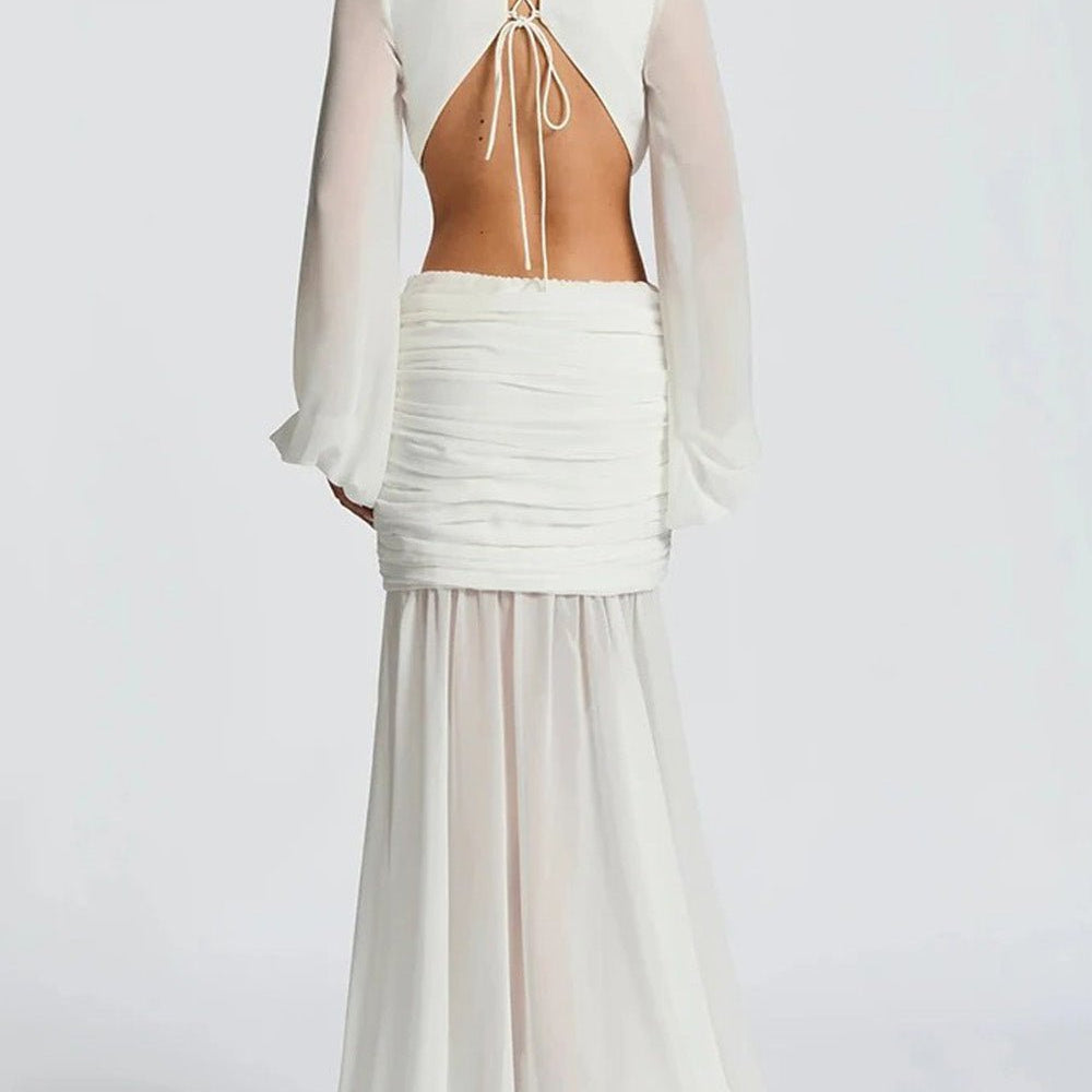 Juliana Deep - V Cutout Maxi Dress - Fashion Pov