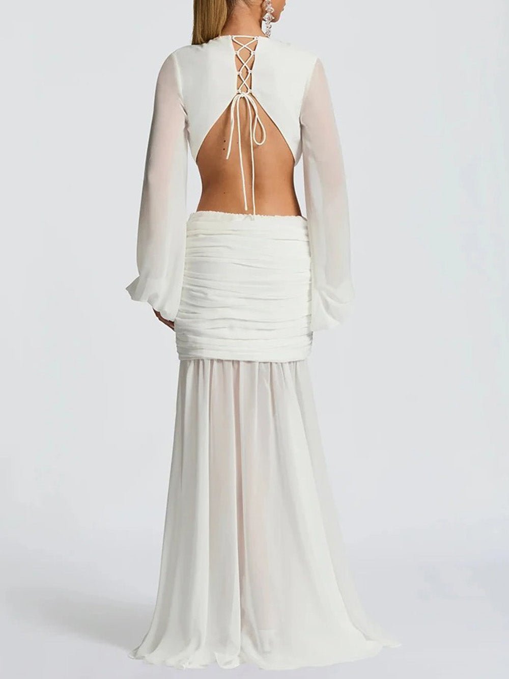 Juliana Deep - V Cutout Maxi Dress - Fashion Pov