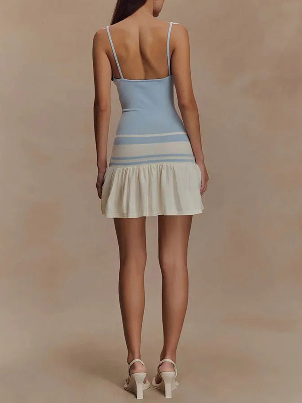 Lana Striped Ruffle Mini Dress - Fashion Pov