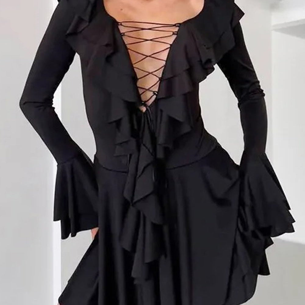 Lennon Ruffled Mini Dress - Fashion Pov