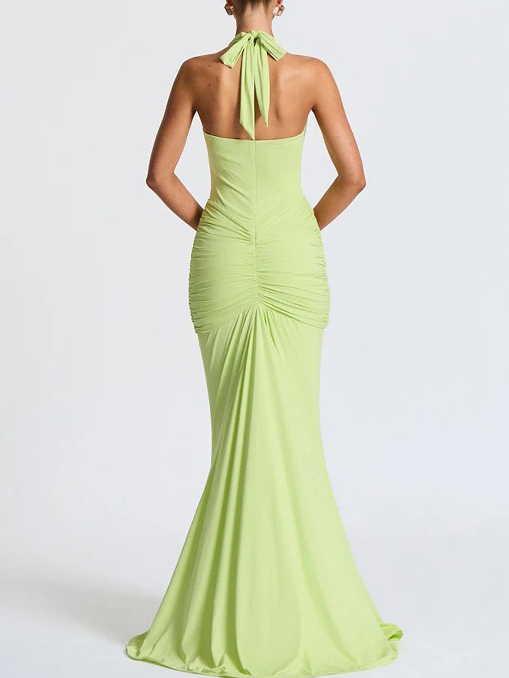 Liana Deep - V Halter Maxi Dress - Fashion Pov