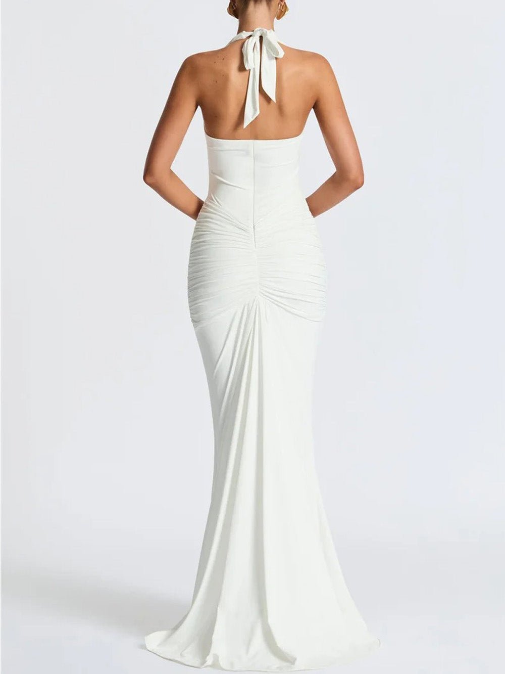 Liana Deep - V Halter Maxi Dress - Fashion Pov