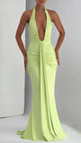 Liana Deep - V Halter Maxi Dress - Fashion Pov