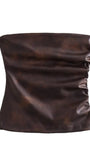 Lillian Leather Short Top - Fashion Pov