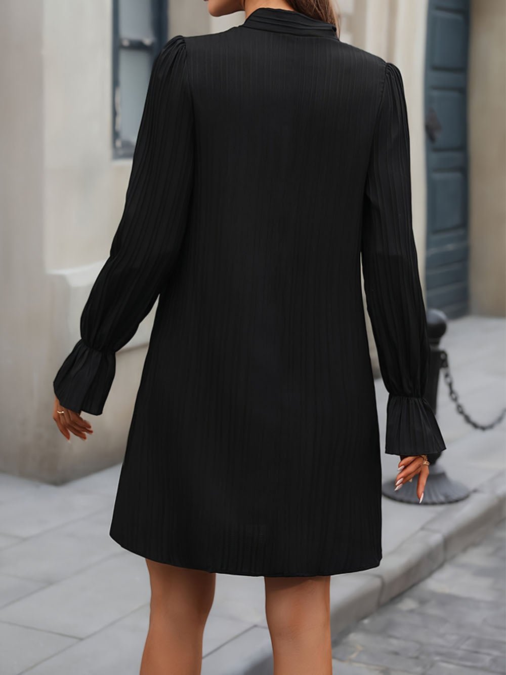 Lucia Neck Mini Dress - Fashion Pov