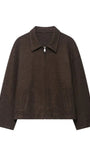 Lucia Zip Front Wool - Feel Jacket - Fashion Pov
