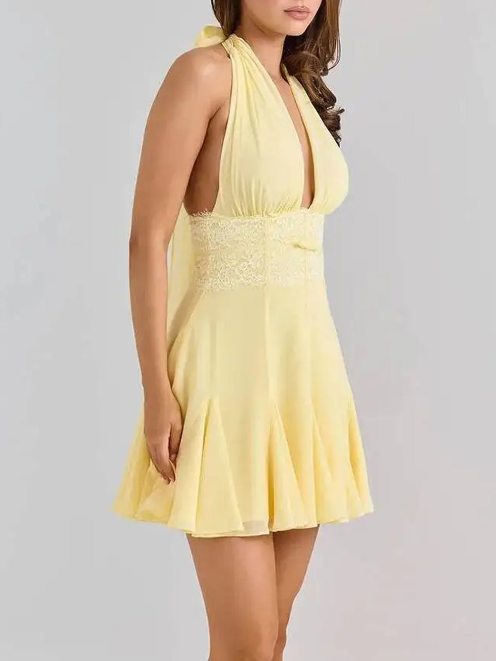 Lydia Halter Flared Mini Dress - Fashion Pov