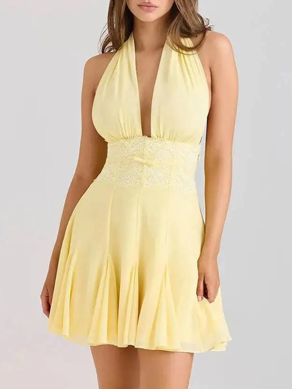 Lydia Halter Flared Mini Dress - Fashion Pov