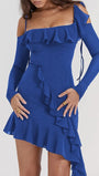 Lyla Backless Bodycon Ruffle Mini Dress - Fashion Pov