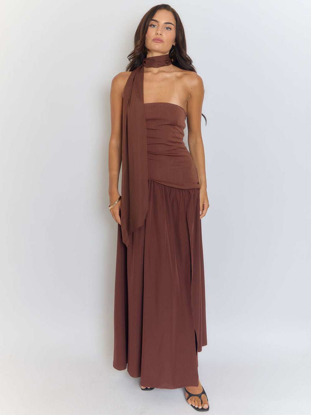 Lyra Backless Split Skirt Maxi Dress - Fashion Pov