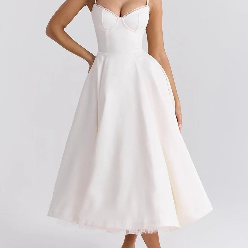 Madeline Backless Midi Dress - Fashion Pov