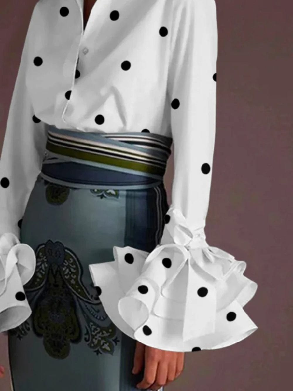 Madeline Flared Sleeves Shirt - Fashion Pov