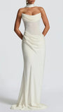 Malena Strapless Draped Maxi Gown - Fashion Pov
