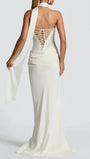 Malena Strapless Draped Maxi Gown - Fashion Pov