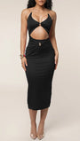 Marina Cutout Halter Maxi Dress - Fashion Pov