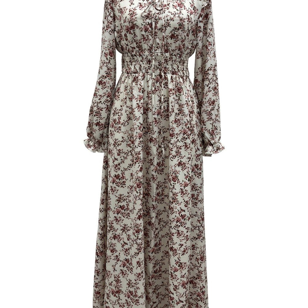 Millie Floral Long Sleeve Midi Dress - Fashion Pov