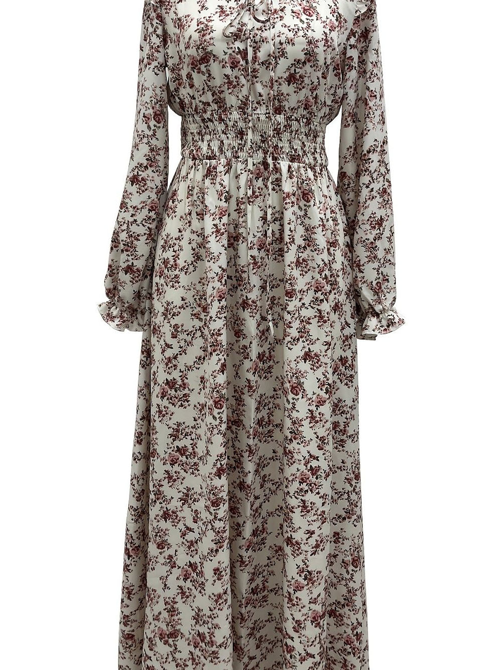 Millie Floral Long Sleeve Midi Dress - Fashion Pov