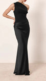 Mirabelle Satin One - Shoulder Gown - Fashion Pov