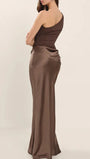 Mirabelle Satin One - Shoulder Gown - Fashion Pov