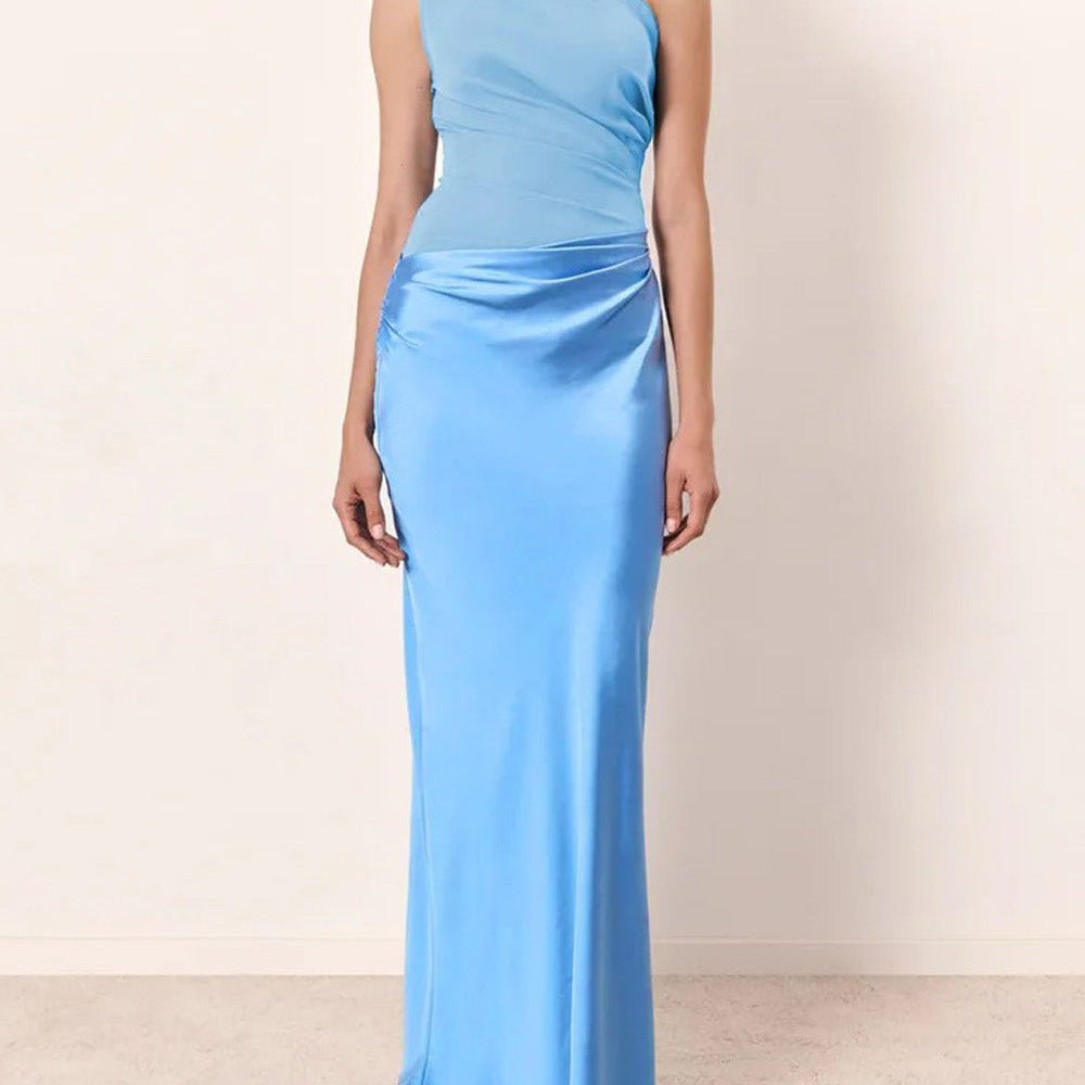 Mirabelle Satin One - Shoulder Gown - Fashion Pov
