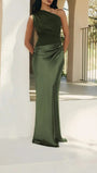 Mirabelle Satin One - Shoulder Gown - Fashion Pov