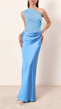 Mirabelle Satin One - Shoulder Gown - Fashion Pov