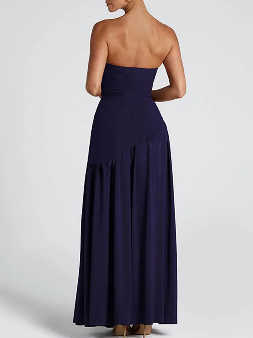 Noelle Strapless Split Maxi Dress - Fashion Pov