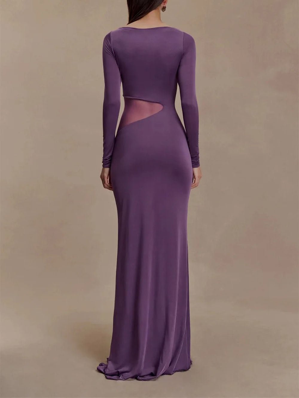 Noemi Mesh Cutout Split Maxi Dress - Fashion Pov