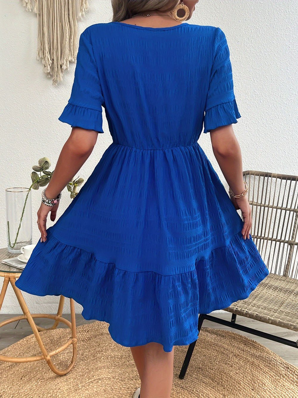 Parker Ruffle Hem Tiered Mini Dress - Fashion Pov