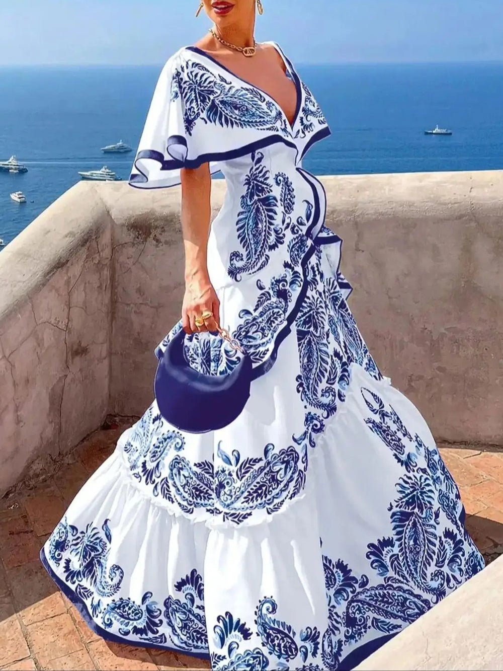 Poppy Sleeves Midi Dress - Fashion Pov