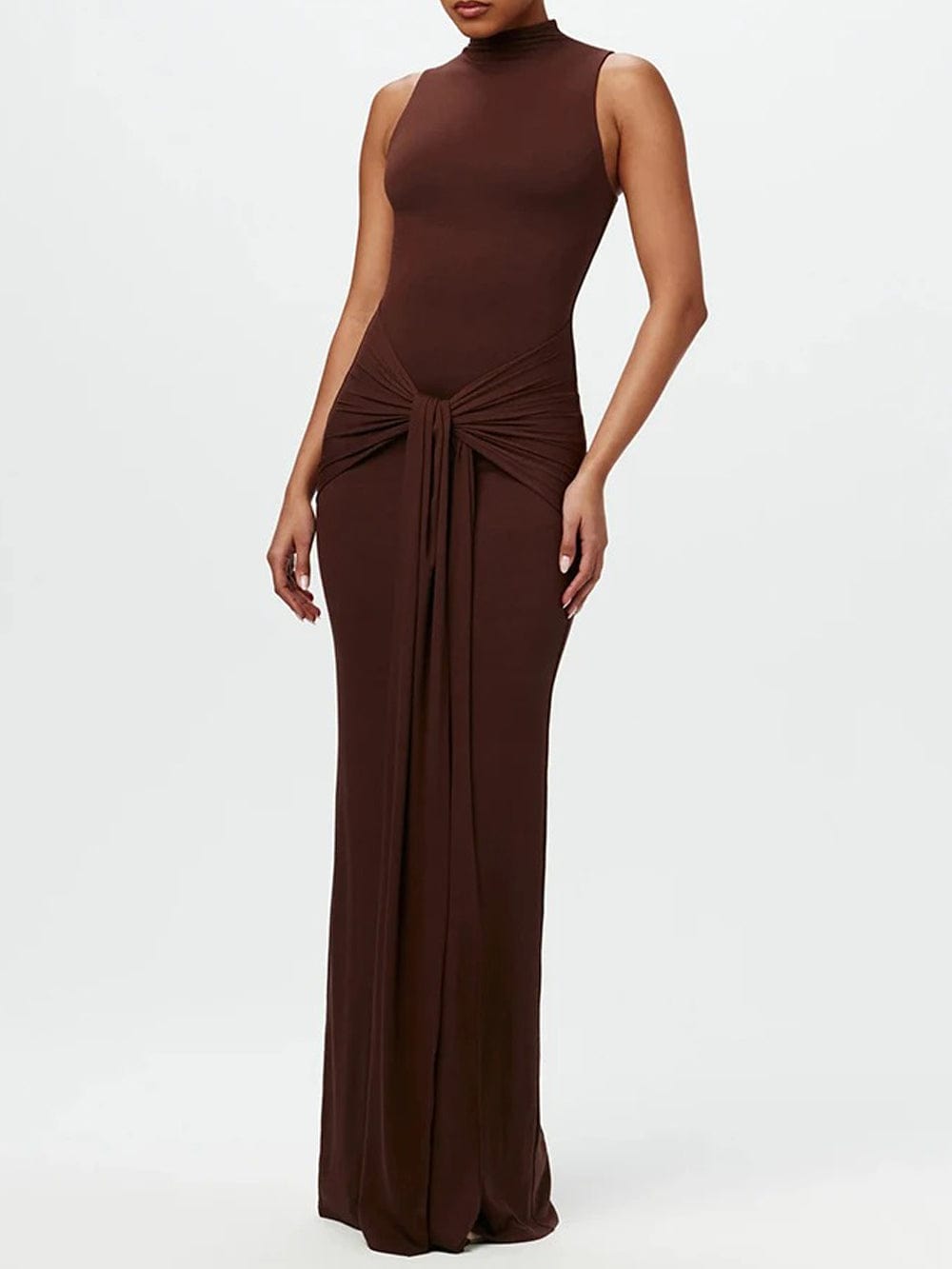 Ruched Bodycon Ruched Maxi Dress - Fashion Pov