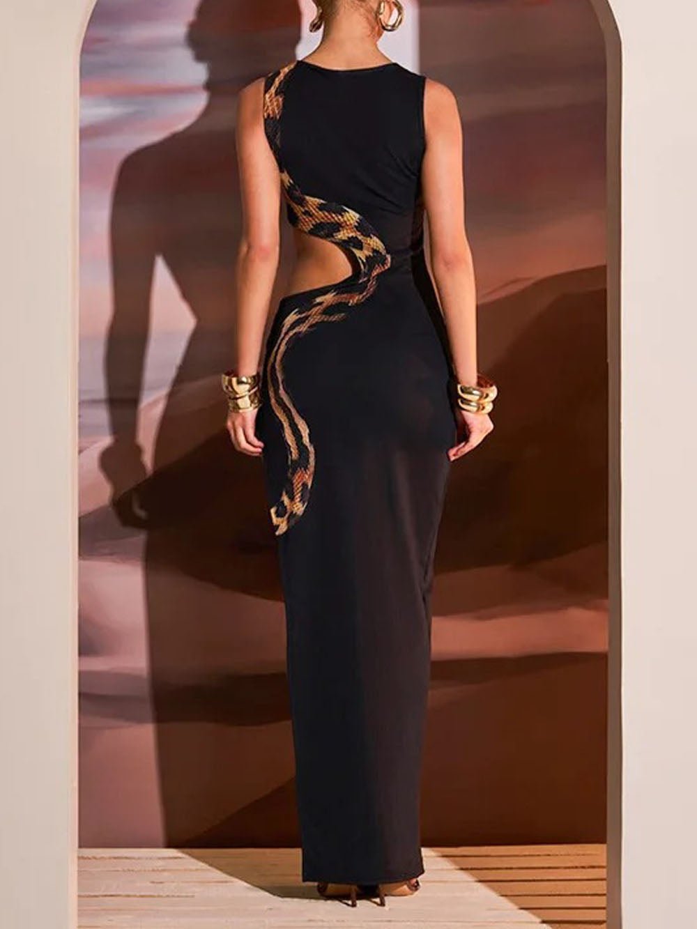 Samantha Split Sleeveless Maxi Dress - Fashion Pov