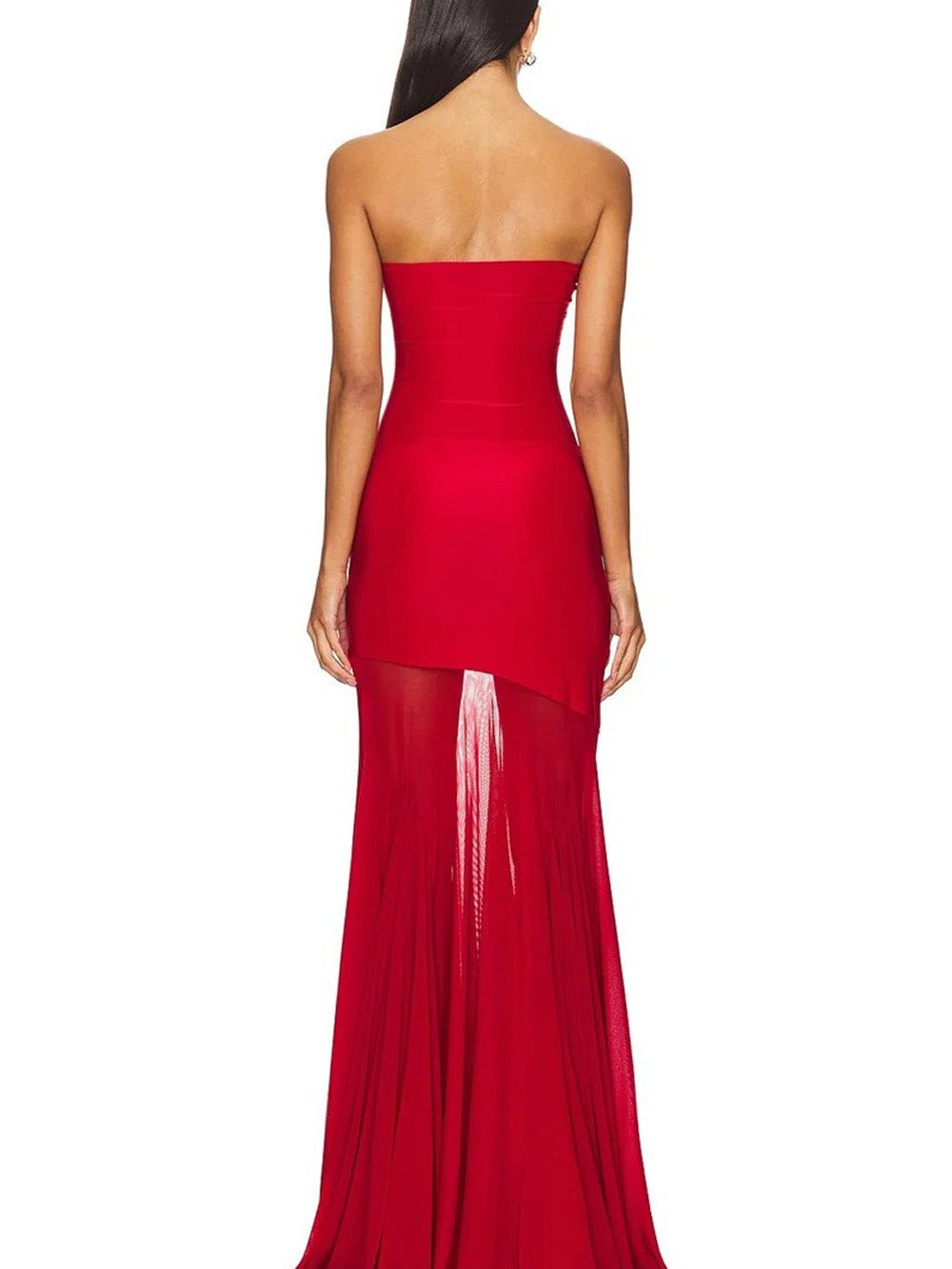 Seraphine Strapless Mesh Maxi Dress - Fashion Pov
