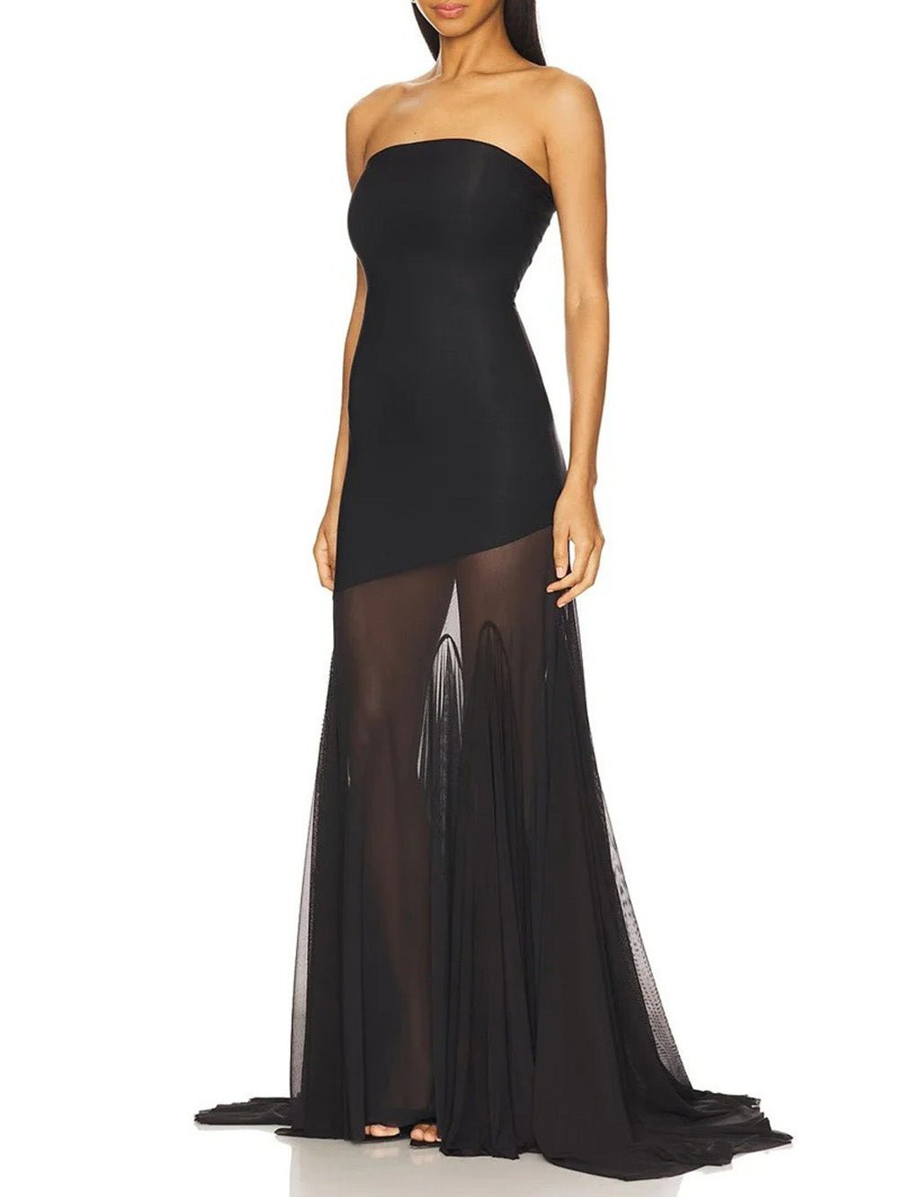 Seraphine Strapless Mesh Maxi Dress - Fashion Pov