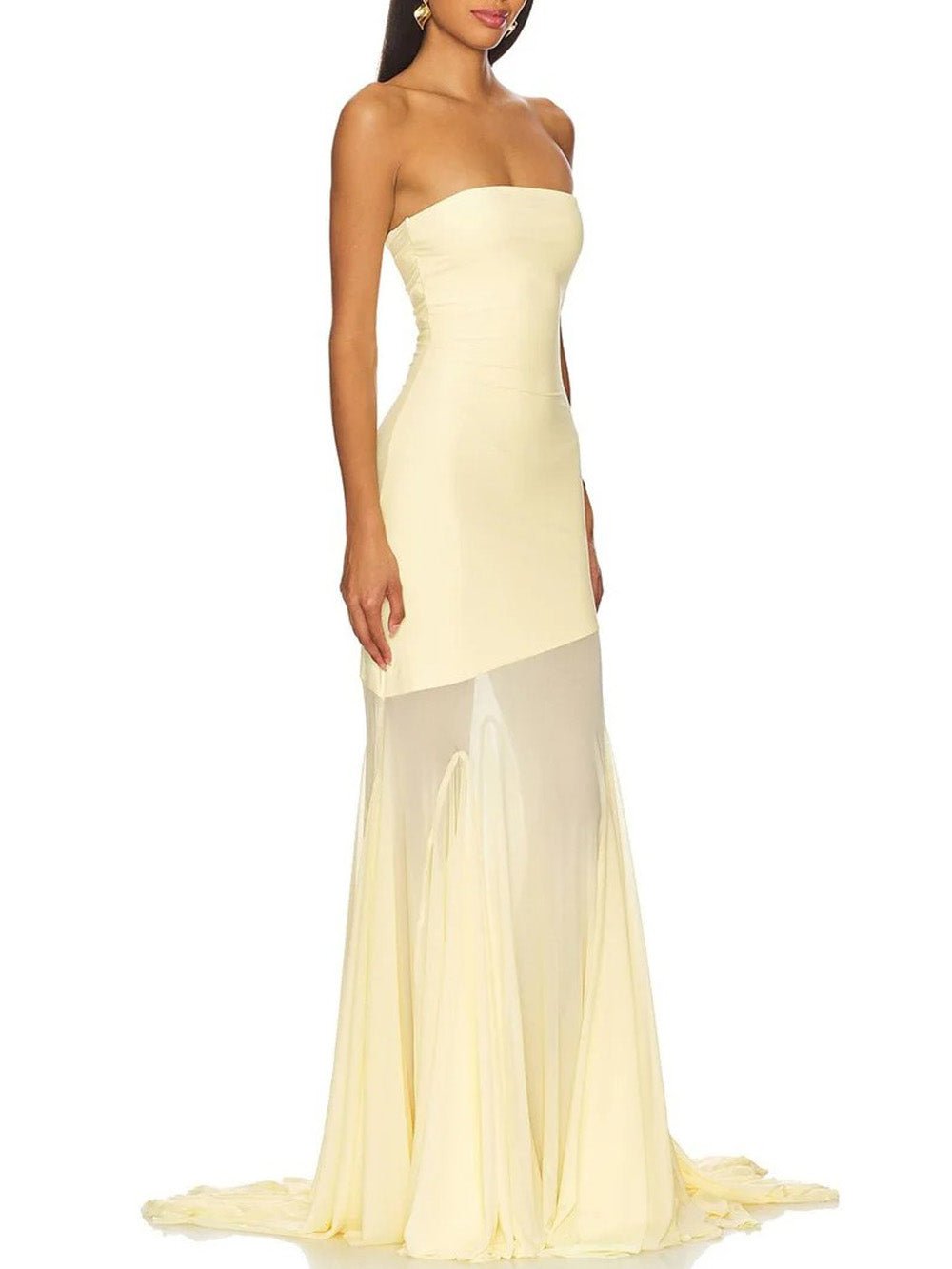 Seraphine Strapless Mesh Maxi Dress - Fashion Pov