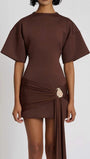 Serena Ruched Metal - Detail Mini Dress - Fashion Pov