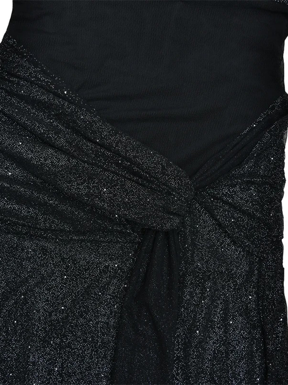 Serena Sparkle Draped Evening Gown - Fashion Pov