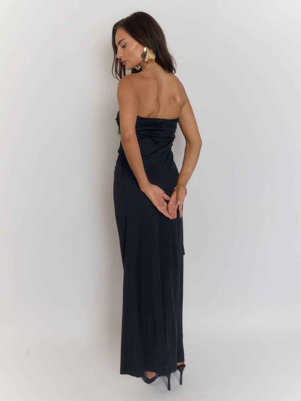 Sienna Strapless Backless Maxi Dress - Fashion Pov