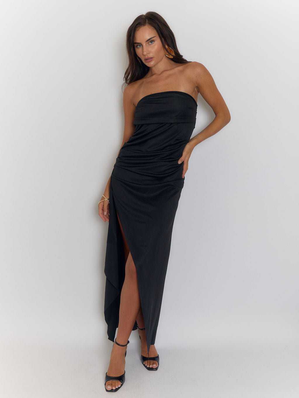 Sienna Strapless Backless Maxi Dress - Fashion Pov