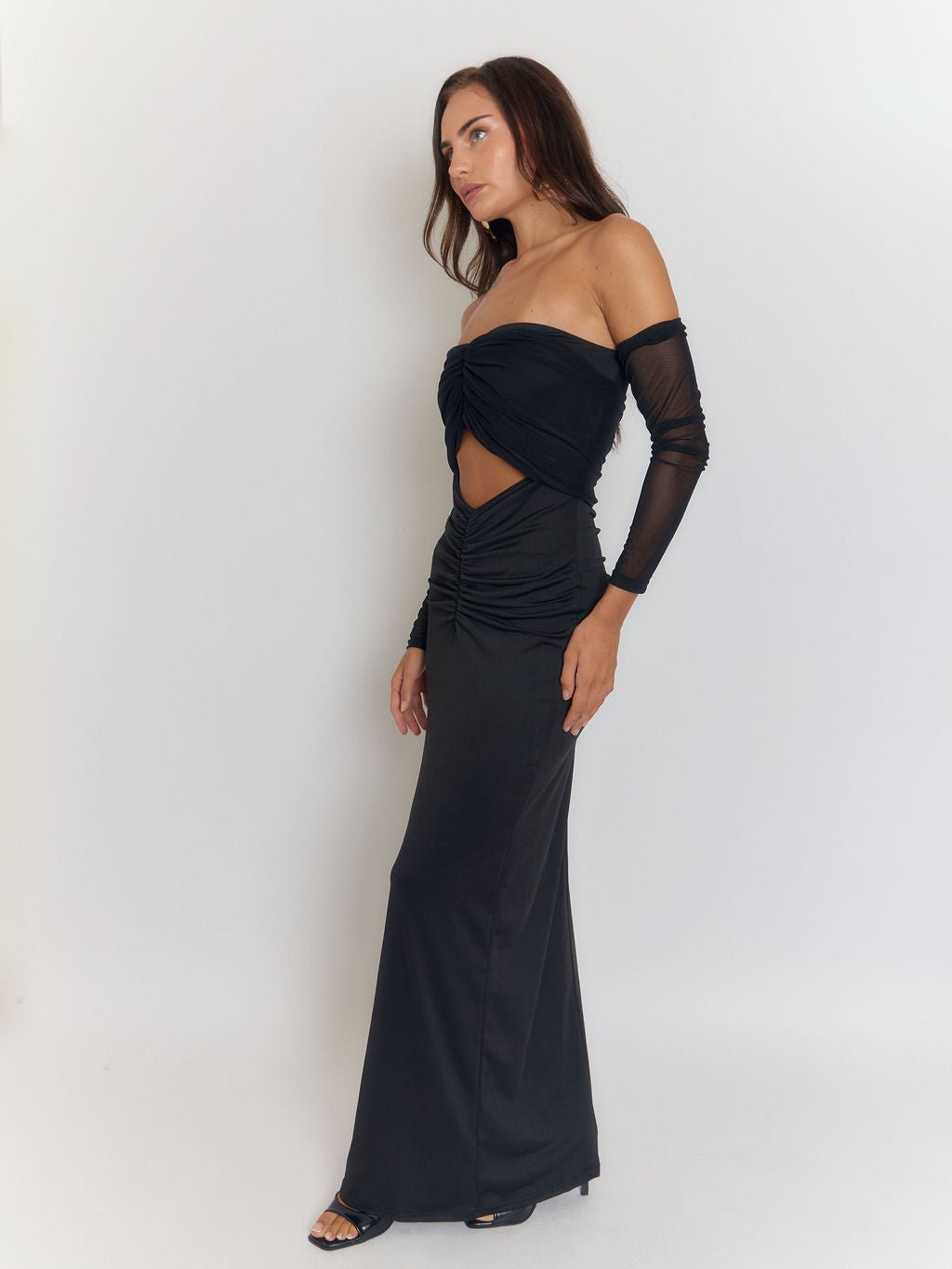 Sloane Off Shoulder Hollow Out Maxi Dress - Fashion Pov
