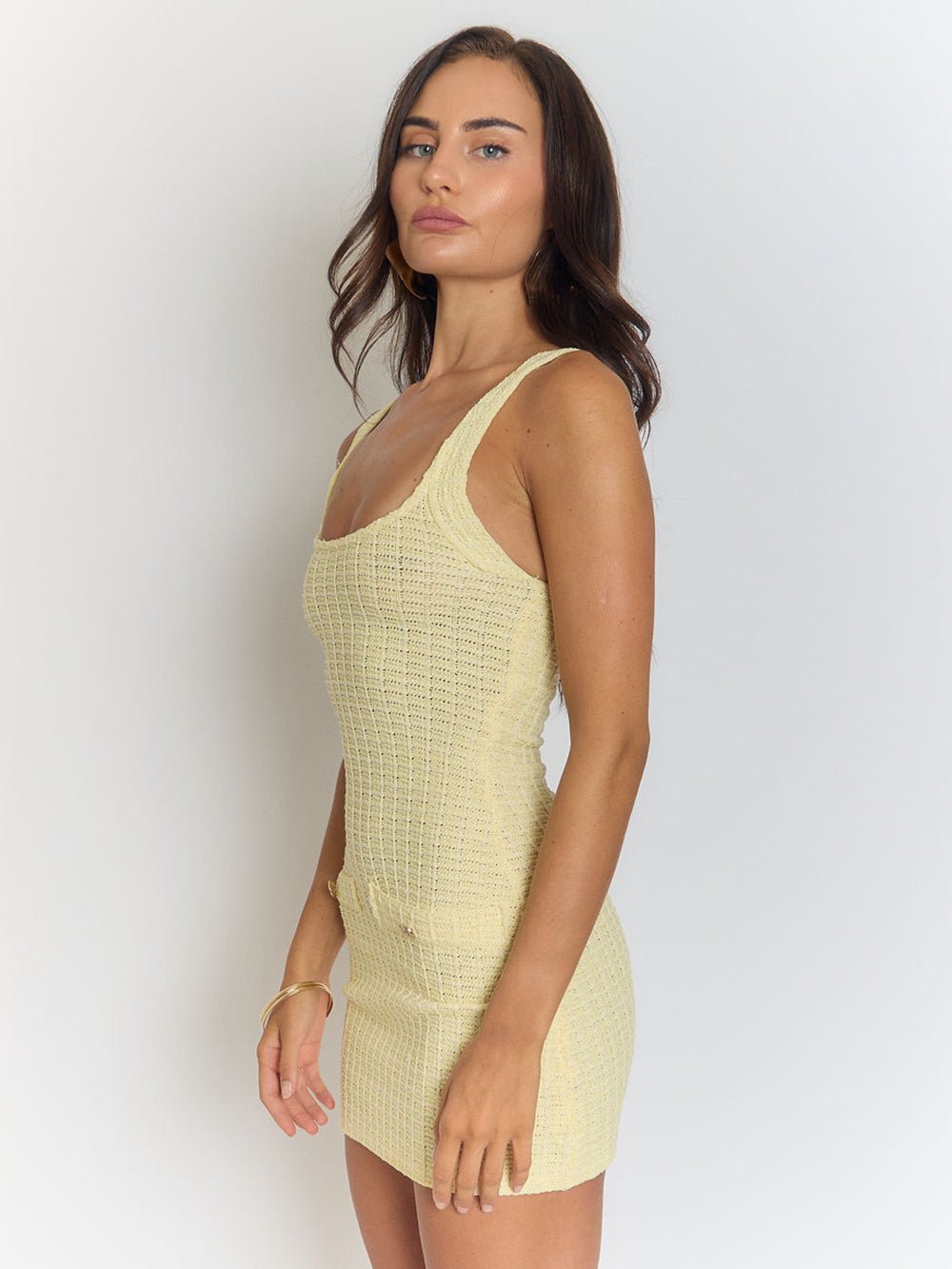 Sofia Knitted Backless Mini Dress - Fashion Pov